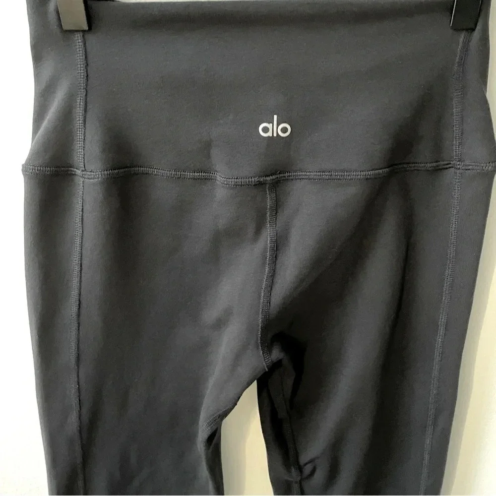 Alo Yoga High Waist Moto Leggings, Black/Black Glossy, Women’s Small